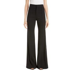 Chloe High Rise Flared Tuxedo Trousers 44 Black